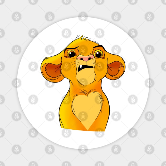 Simba fan art, the lion king character Magnet by PrimeStore